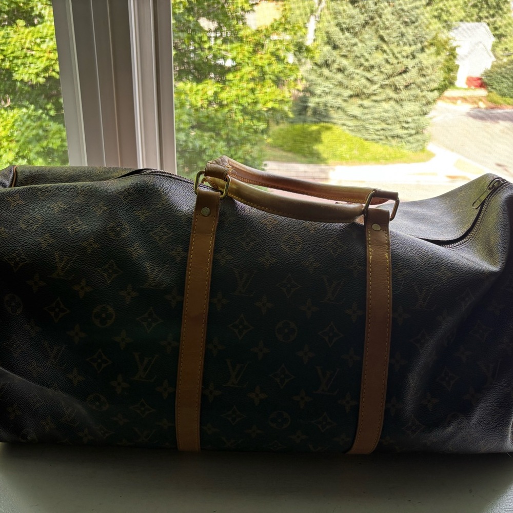 Louis Vuitton Black and Brown Monogram Duffel Bag